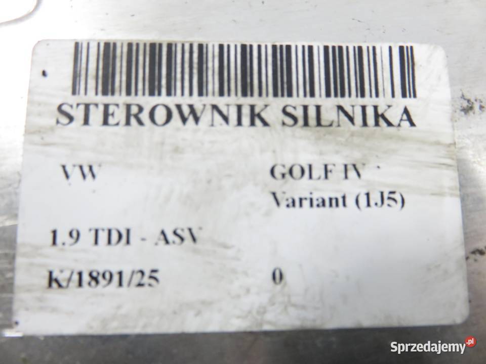 STEROWNIK VW GOLF IV 19 TDI 038906012FB małopolskie