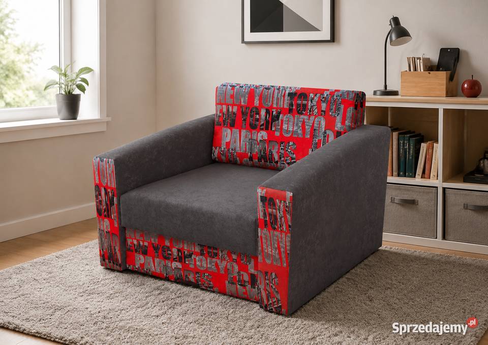 Mała Sofa Rozkładana z Pojemnikiem Model AMY Tychy
