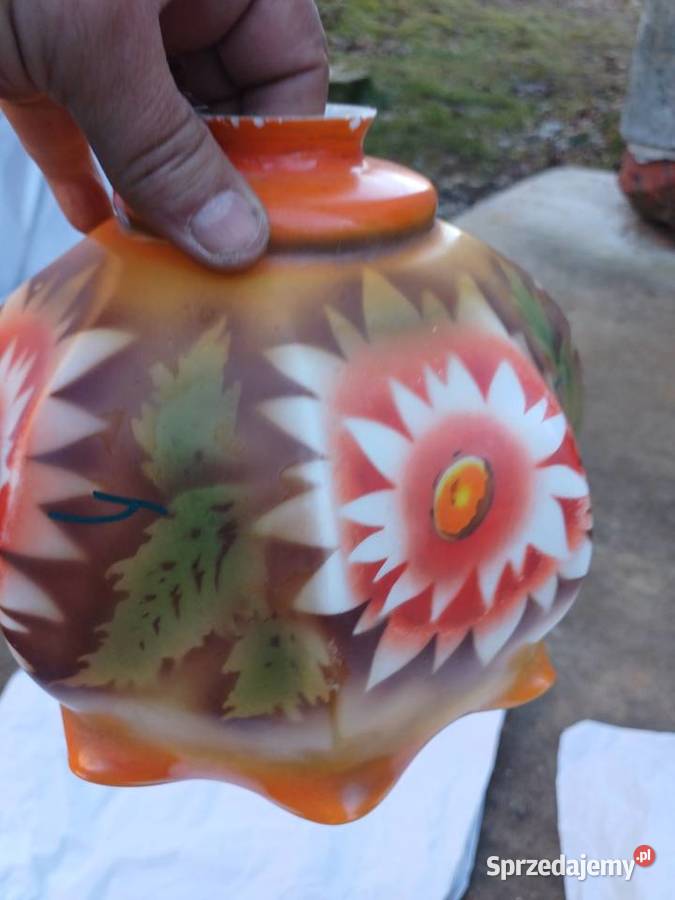 Stary klosz z 3040 lat 20 wieku recznie malowany Antyki Lubań