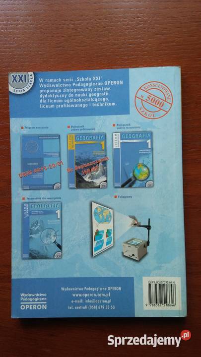 Geografia do szkoły średniej wyd Operon tanio Żory