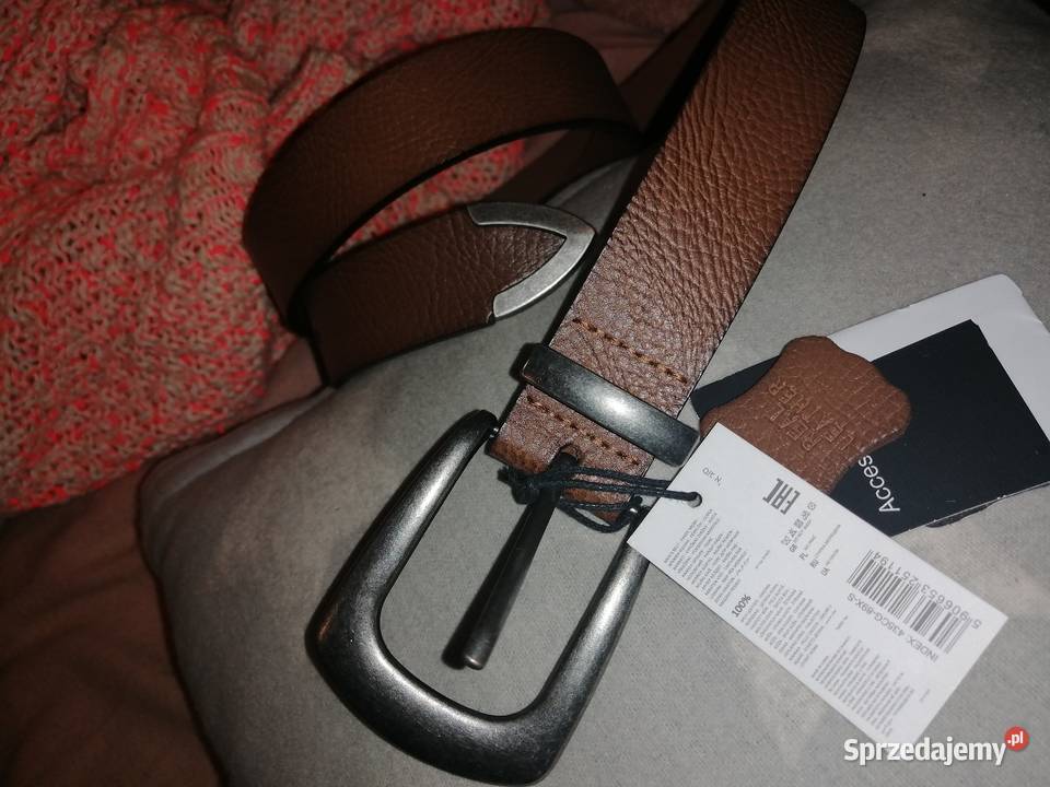 SKÓRZANY pasek Z metalową klamrą I okuciami wielkopolskie