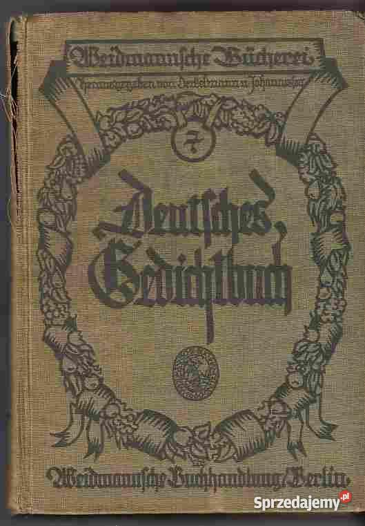 647 DEUTSCHES BEDICHTBUCH 1925 NIEMIECKU Czyrna