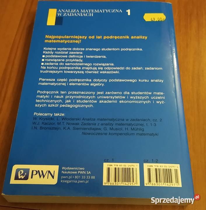 Analiza matematyczna w zadaniach 1 W Krysicki L Gdańsk