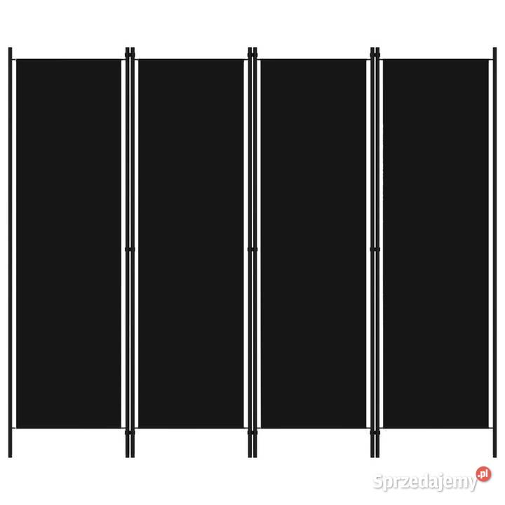 Parawan 4panelowy czarny 200 x 180 WM320722