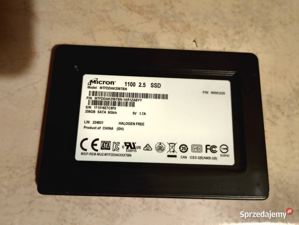 Dyski SSD 256 giga sprawdzony Pojemność 250 łódzkie Łódź