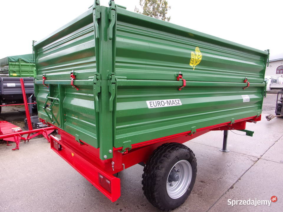 Przyczepa rolnicza 3t EuroMasz podwójne nadstawy nieuszkodzony Przyczepy rolnicze Opoczno