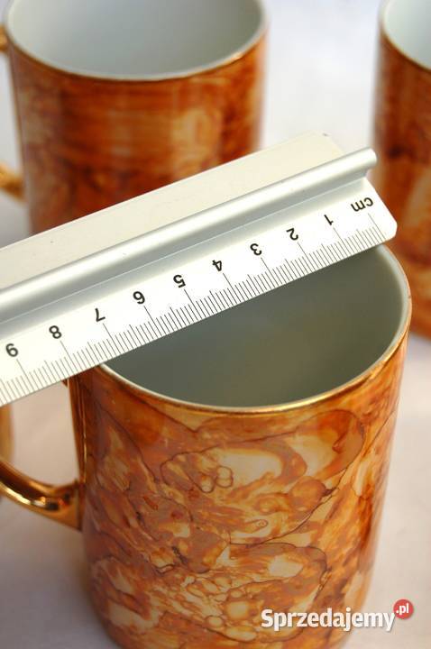 Porcelana Karolina kubki marmurkowe złocone Dom i Ogród Lublin