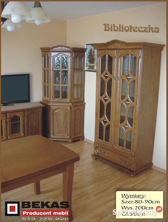 Zestaw Mebli Salon Komoda Witryna Biblioteczka mazowieckie Maków Mazowiecki