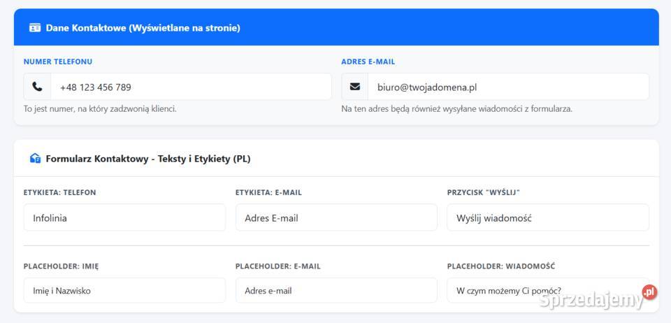 Szybki CMS Landing Page SEO Zero baz danych Łódź