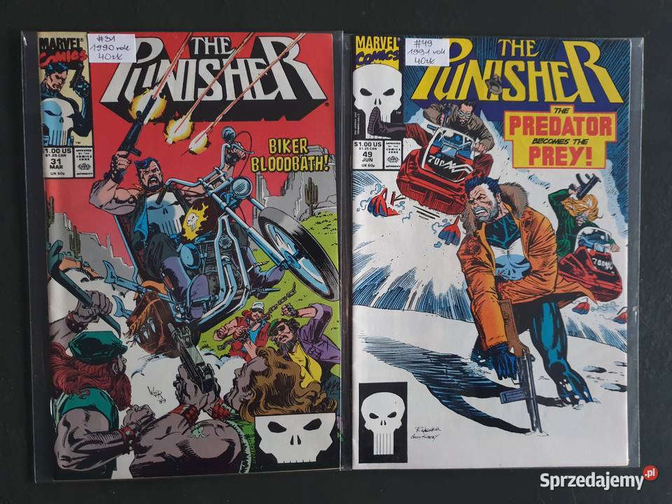 The Punisher zestaw 9 oryginalnych komiksów Amerykańskie pomorskie Gdynia