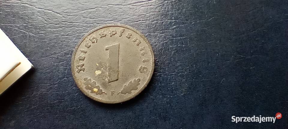 Stare monety 1 fenig 1943 F Niemcy Lesko