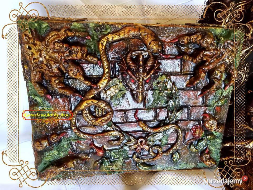 Szkatułka na biżuterię mixmedia rękodzieło Warszawa