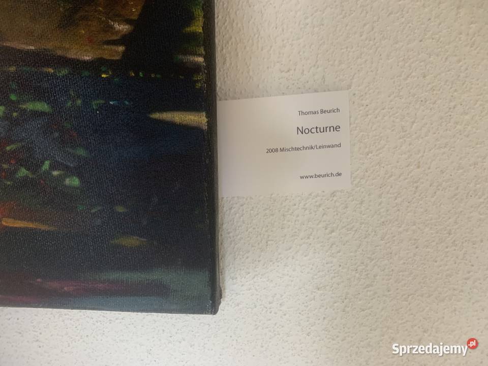 Nocturne duży obraz olejny ręcznie malowany o