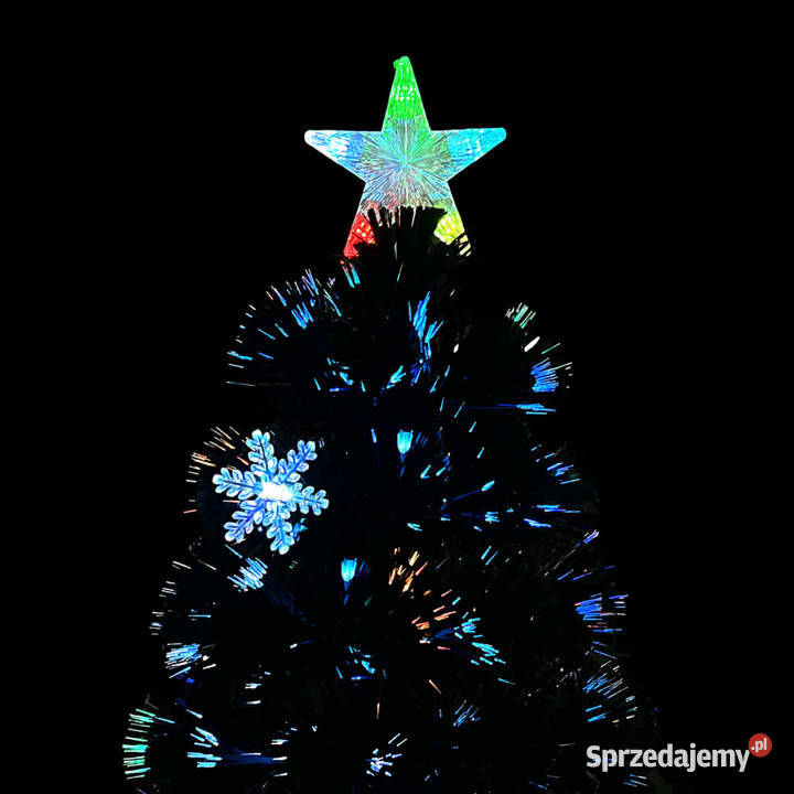 vidaXL Choinka ze śnieżynkami LED czarna 210 Warszawa sprzedam