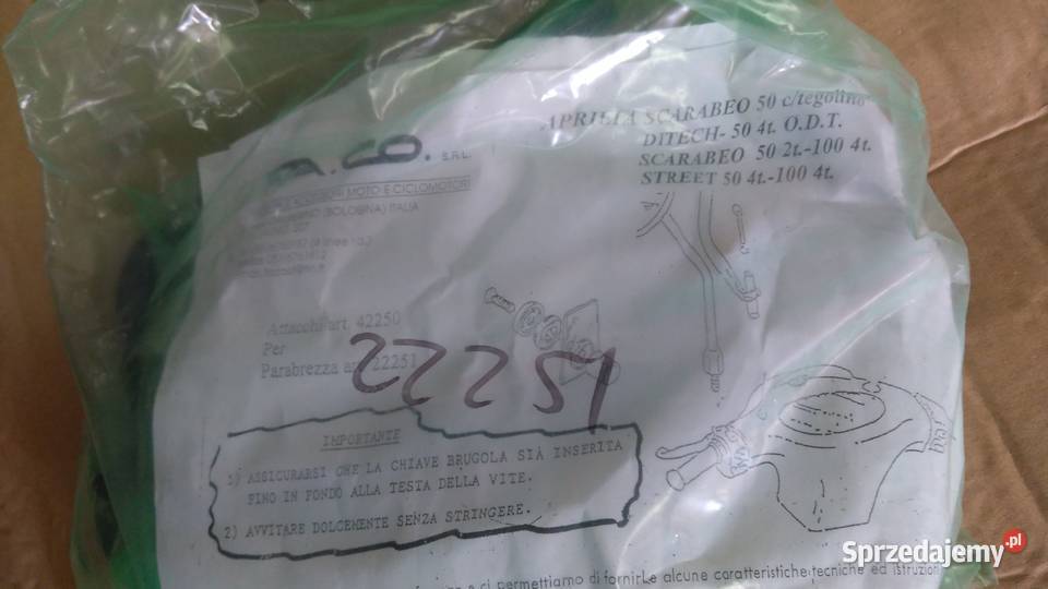 SZYBA OWIEWKA FACO 22251 Aprilia Scarabeo 50 Bielsk Podlaski sprzedam