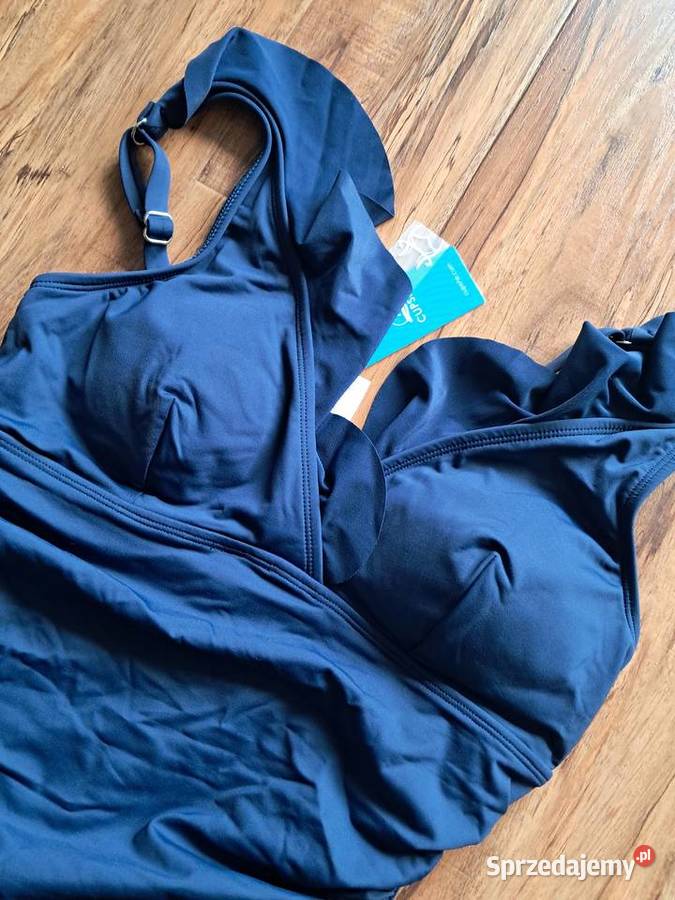 nowy jednoczęściowy granatowy strój kąpielowy Sandomierz sprzedam
