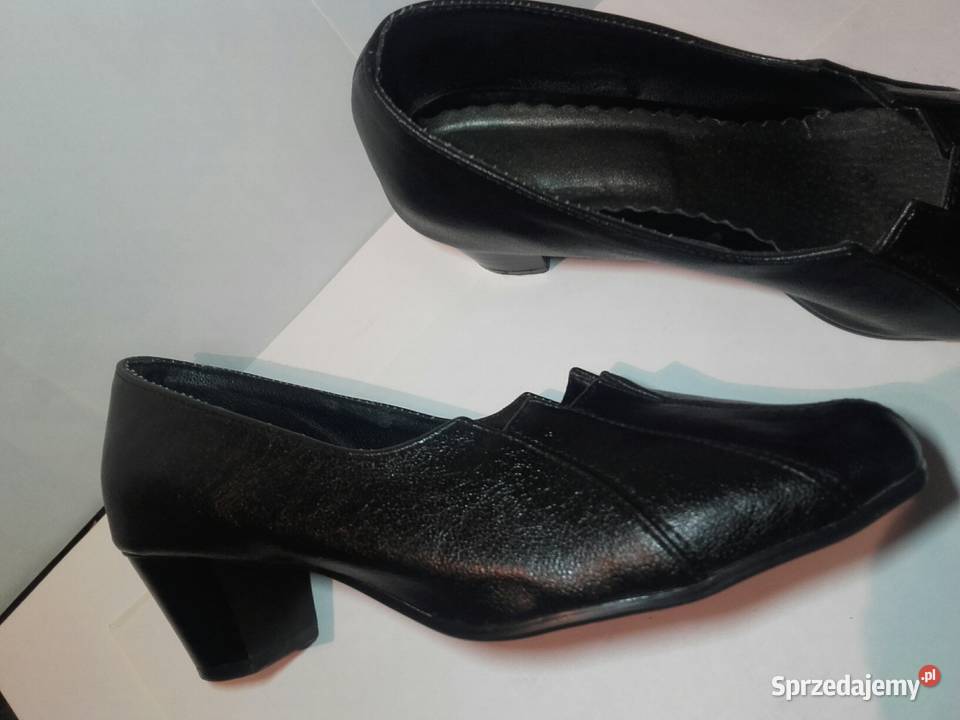 Buty damskie na obcasiku 5 skóra naturalna prod 25cm Katowice