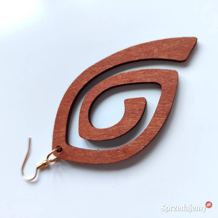 Nowe kolczyki drewniane boho vintage naturalne Dla kobiet śląskie Katowice