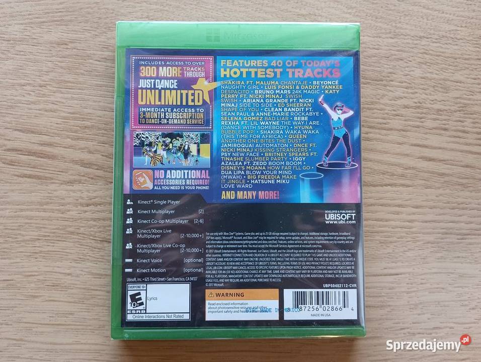 Just Dance 2018 na XBox One XBos Series X w 12+ Gdańsk