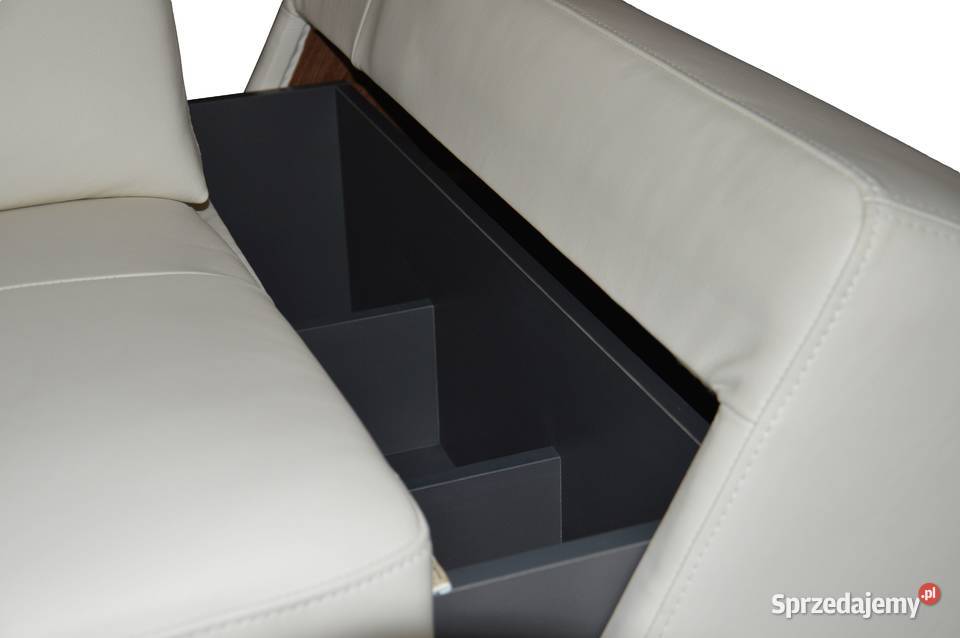 Nowoczesny Narożnik Regulacja Głębokości Skóra 90cm Toruń