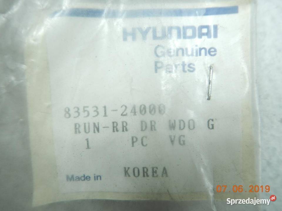 USZCZELKA SZYBY LEWY TYŁ HYUNDAI EXCEL 9094 ASO sprzedam