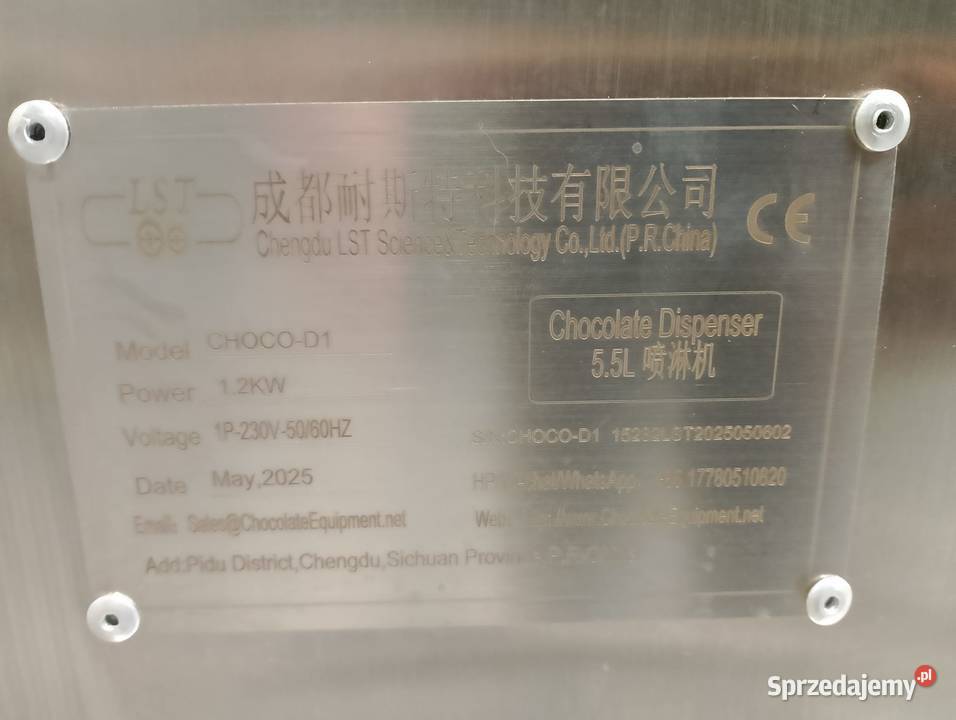 Dyspenser do czekolady ChocoD1 55l Wrocław
