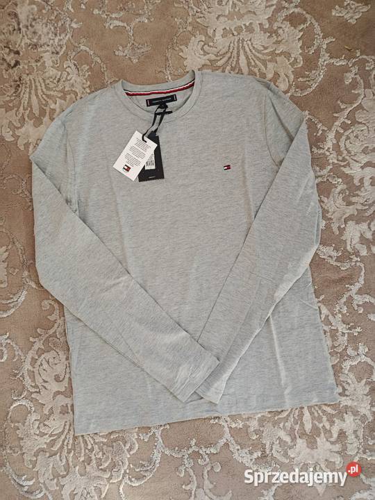 Longsleeve Tommy Hilfiger najwyższa jakość szary Białystok