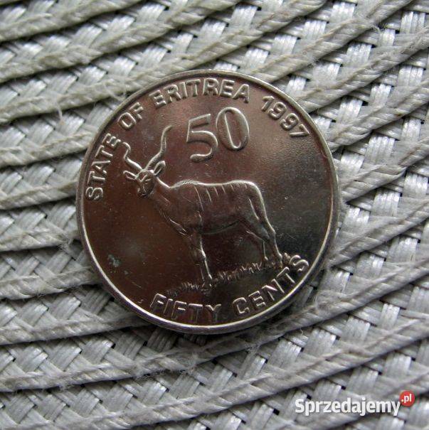 Erytrea 50 Cent 1997r Numizmatyka wielkopolskie Kalisz sprzedam