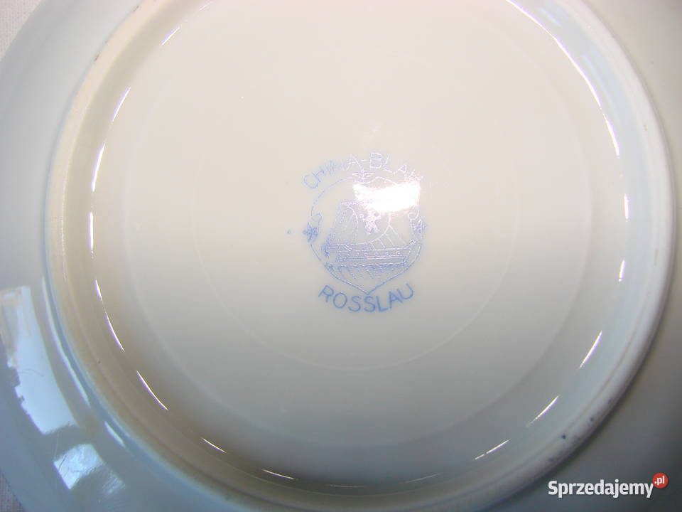 China Blau Bavaria Rosslau talerzyk Pruszcz Gdański