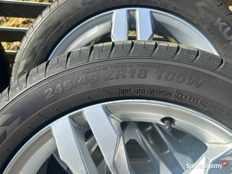 Felgi Audi 18 z oponami letnimi 24545R18 5x112 Samochodowe dolnośląskie Wrocław