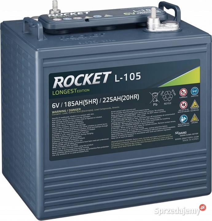 Akumulator trakcyjny ROCKET L105 6V 225Ah T105 Tomaszów Mazowiecki
