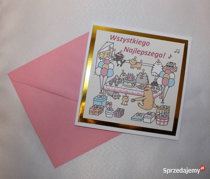 Piniata pińata szary kot Pusheen na urodziny wielkopolskie Stare Miasto