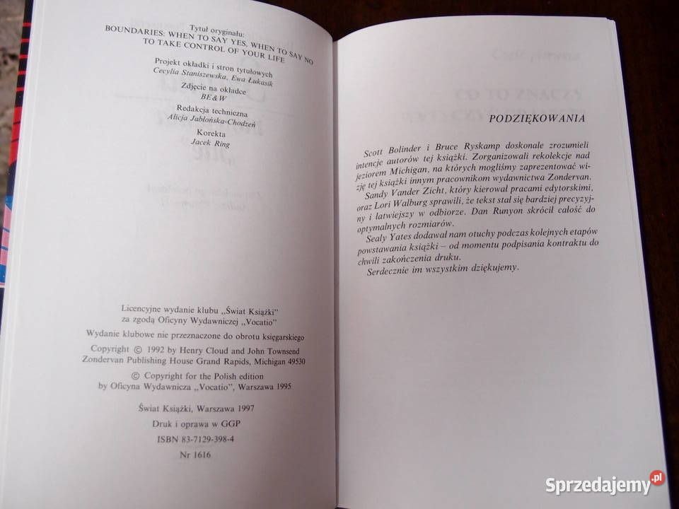 Sztuka mówienia nie Henry Cloud Townsend Świat Łódź sprzedam