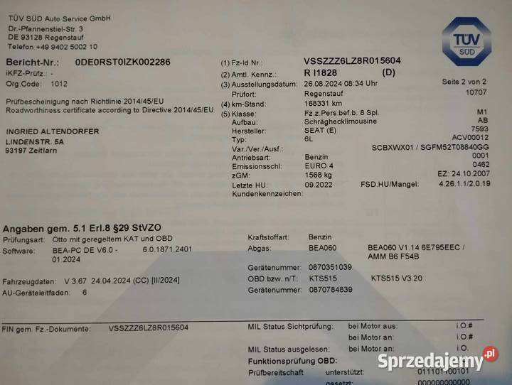 Ibiza 2007r 14 16V 169 sprow z Niemiec 169000km Skarżysko-Kamienna