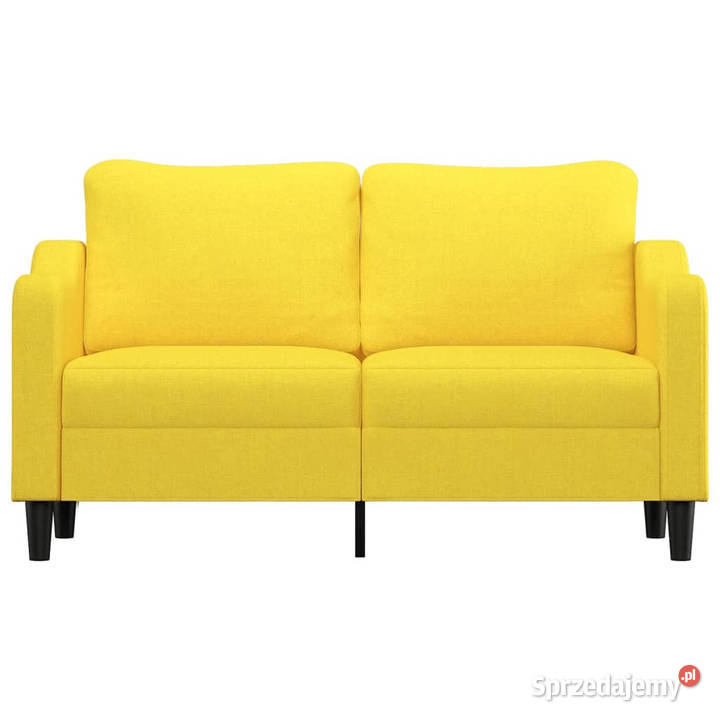 Sofa 2osobowa jasnożółta 140 tapicerowana Sofy i kanapy
