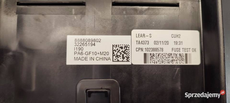 VOLVO XC40 WIĄZKA KABINY HYBRID RHD ANGLIK