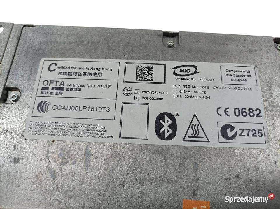 MODUŁ BLUETOOTH 9207360 Bmw Seria 3 V 20052012