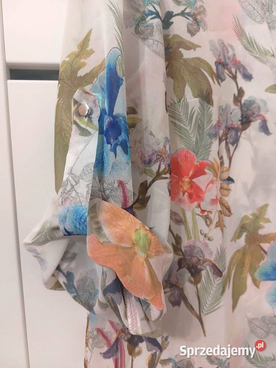 Bluzka biała kwiaty L 40 Mohito wiskozowa Warszawa sprzedam