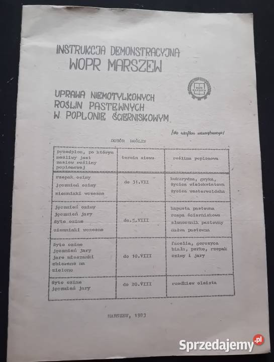 Instrukcja deminstracyjna WOPR Marszew Uprawa wielkopolskie Koźminek