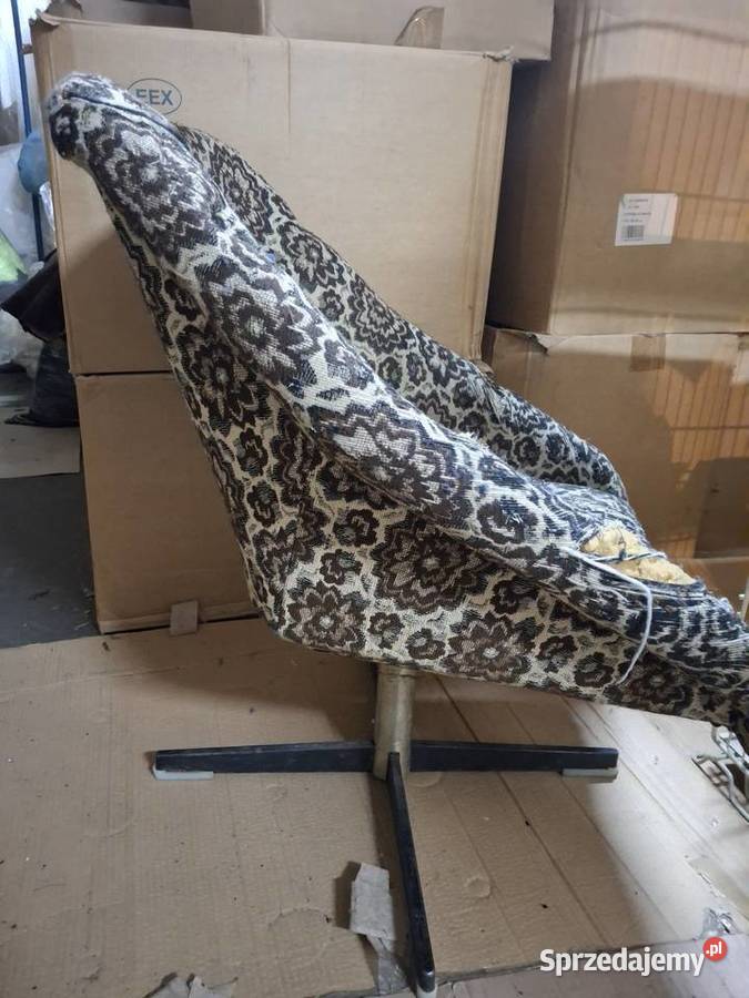 Fotel kręcony PRL do renowacji Dom i Ogród Rawa Mazowiecka