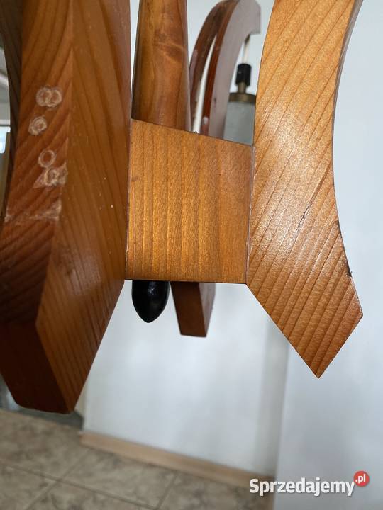 Zyrandol drewniany z lat 80tych Lublin
