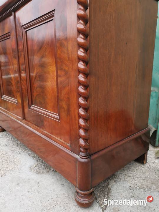 Piękna komoda biedermeier XIXw KOMPLET Wałbrzych