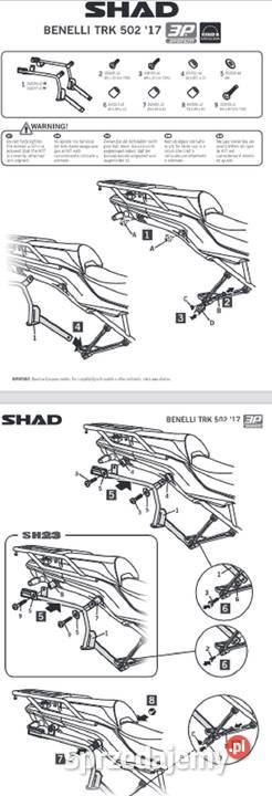 BENELLI TRK 502 KUFRY BOCZNENAKŁADKI BIAŁE kufry warmińsko-mazurskie Mrągowo