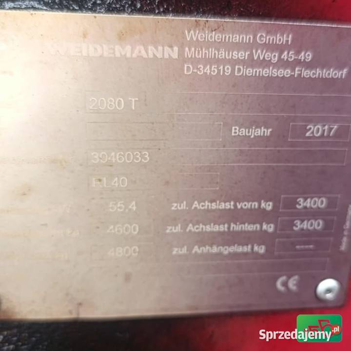 Weidemann 2080 T 2017r PartsCzęści Sterownik wielkopolskie Wilkowo