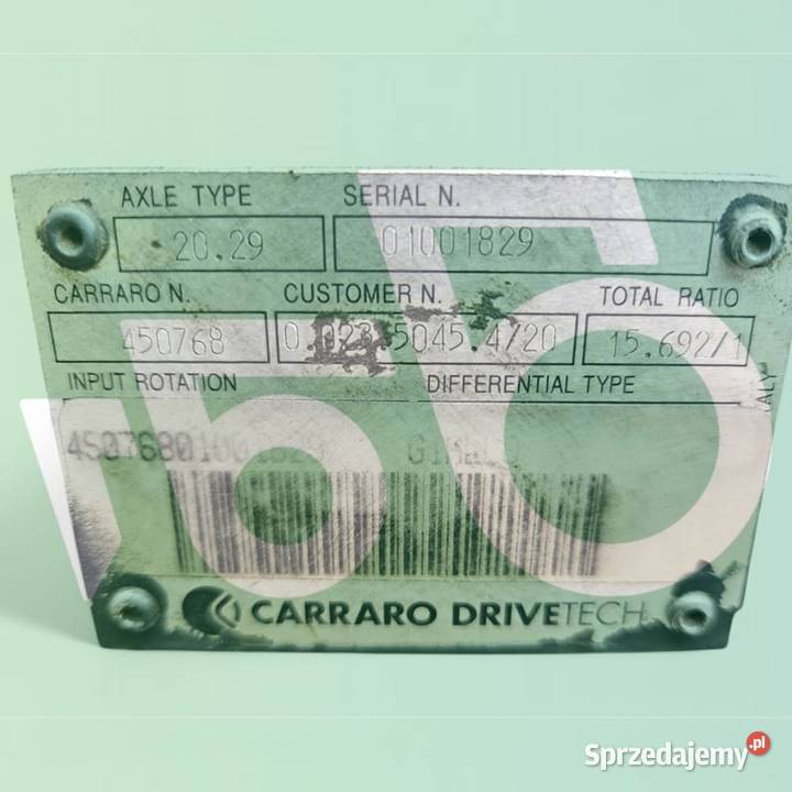 Most napędowy 450768 381492 Carraro 2029 Wilkowo