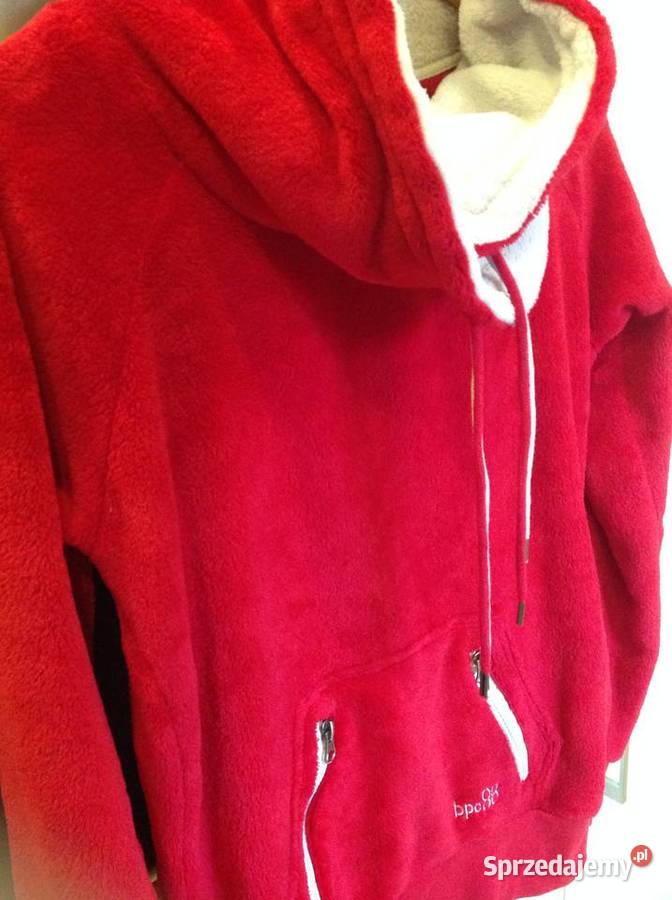 Gruba Bluza Welurowa Czerwona Damska bpc 86 Rozmiar 36(S)