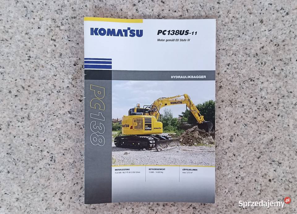 KOMATSU PC 138 Koparka gąsienicowa Prospekt Bytom sprzedam