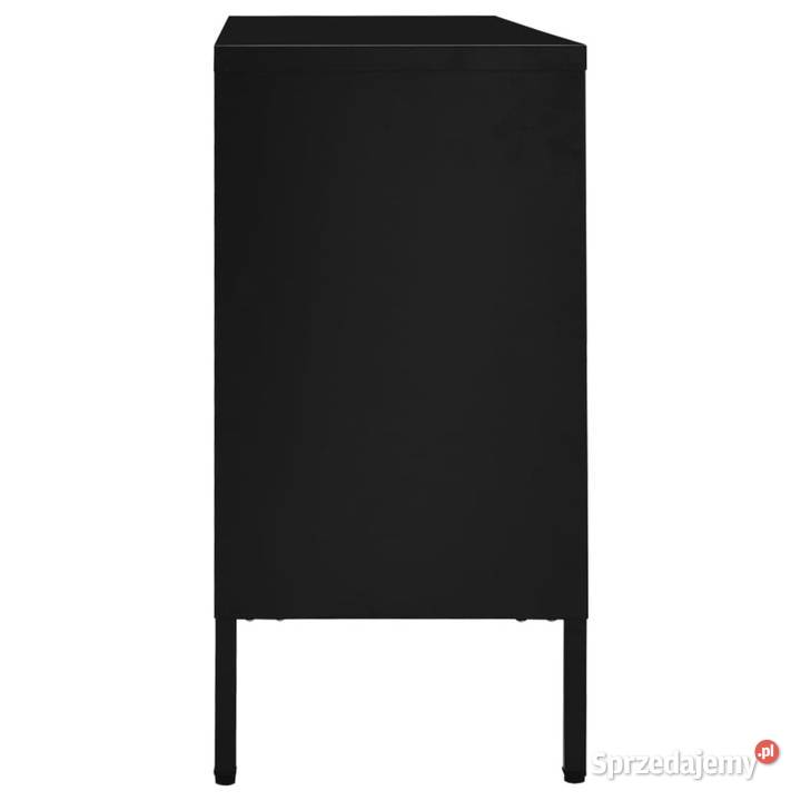 Komoda czarna 105x35x70 stal i szkło hartowane mazowieckie Warszawa sprzedam