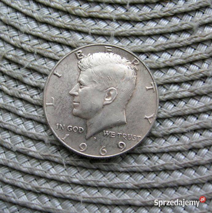 USA Half Dolar 1969r D SREBRO Numizmatyka wielkopolskie Kalisz sprzedam