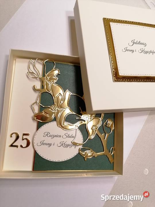 Kartka w pudełku 25 30 rocznica ślubu 50 śląskie